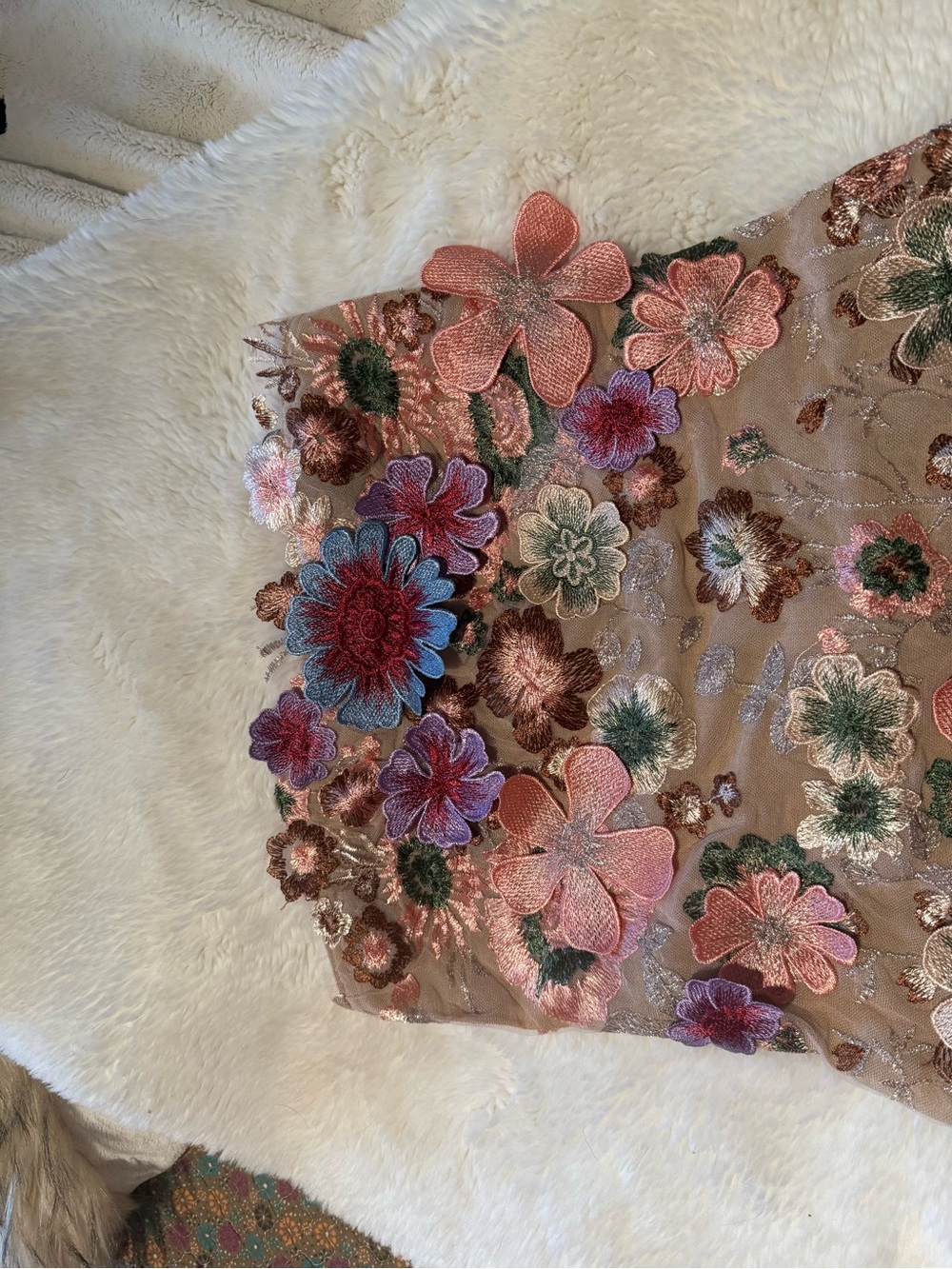 Mew Mews Strapless Floral Mini Dress in Multi-Color - Picture 6 of 13